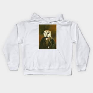 Vintage Owl Man Kids Hoodie